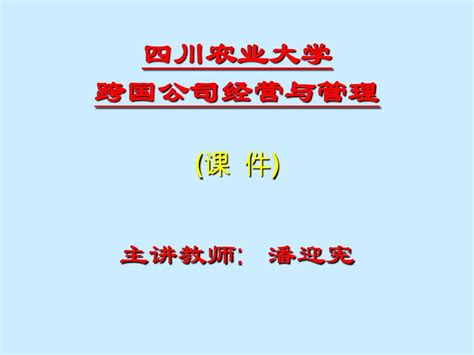 跨国公司经营与管理word文档在线阅读与下载无忧文档