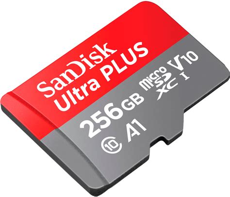 SanDisk Ultra PLUS 256GB MicroSDXC UHS I Memory Card SDSQUBL 256G AN6IA