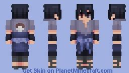 Sasuke Uchiha with Rinnegan Minecraft Skin