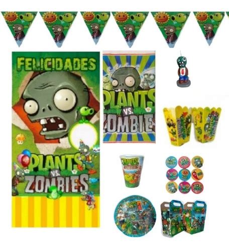 Articulos Para Fiesta Infantil Plantas Vs Zombies En Recuerdos