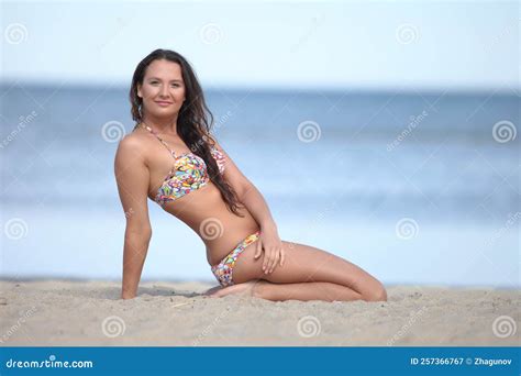 Beautiful Woman In Bikini On The Beach Stock Image Image Of Bikini