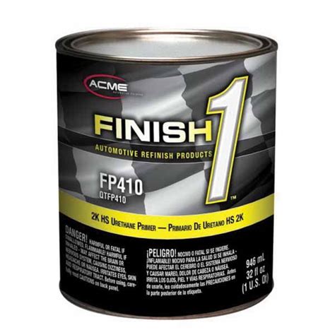 Finish 1 High Build 2k Hs Gray Urethane Primer Filler Quart