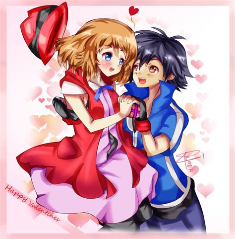 Valentines Ash And Serena Pokemon Pokemon Ash And Serena Pokemon Kalos