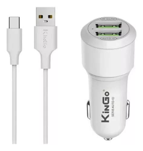 Kit Carregador Veicular Kingo Duo Usb Cabo Tipo C C204 MercadoLivre