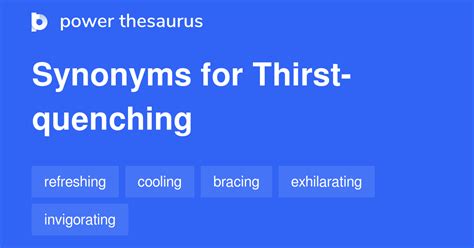 Thirst Quenching Synonyms 114 Words And Phrases For Thirst Quenching