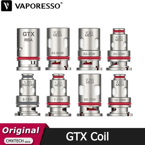 Vaporesso Gtx Coil 02ohm 03ohm 06ohm 08ohm 12ohm Vaporizer Gtx Rba