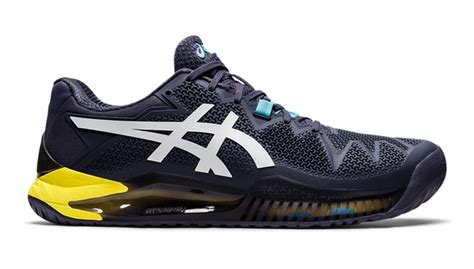 Asics Gel Resolution 8 Hard Court Indigo Fog White Bakers Tennis Shop