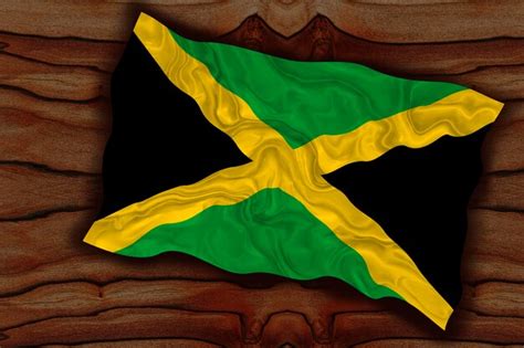 Bandeira Nacional Da Jamaica Fundo Bandeira Da Jamaica Foto Premium