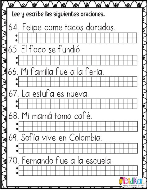 CUADERNILLO LEO Y ESCRIBO ORACIONES Página 11 Imagenes Educativas