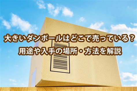 大きいダンボールはどこで売っている？用途や入手の場所・方法を解説 ダンボールの印刷・オーダーならオーダンボール