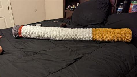 Crocheted Blanket Looks Like A Cigarette When Rolled Up By Bev Leonardi R Crochet