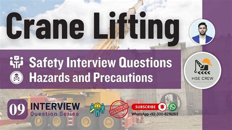 Crane Lifting And Rigging Safety Crane Lifting HSE Interview