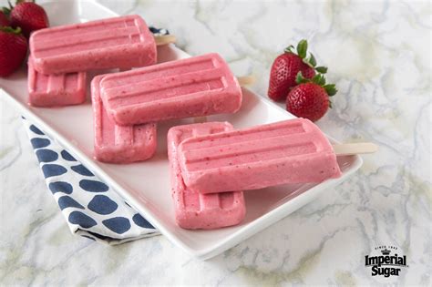 Strawberry Greek Yogurt Popsicles Imperial Sugar