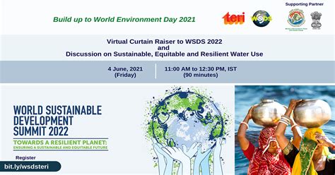 Curtain Raiser Event To Wsds 2022 Sustainable Equitable And Resilient Water Use Teri