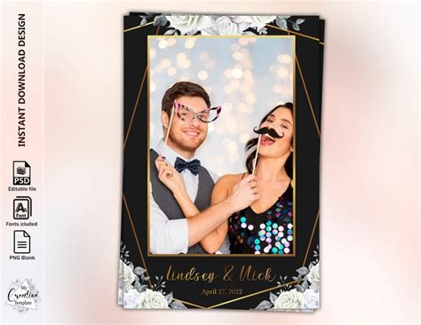 Wedding Photobooth Template Photo Booth Template Wedding - Etsy in 2023 ...