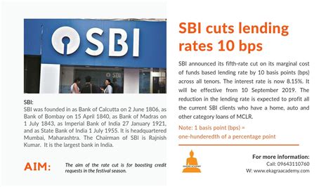 Sbi Cuts Lending Rates By 10 Bps