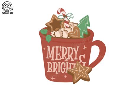 Merry And Bright Sublimation Graphic By Owlsome Art Creative Fabrica