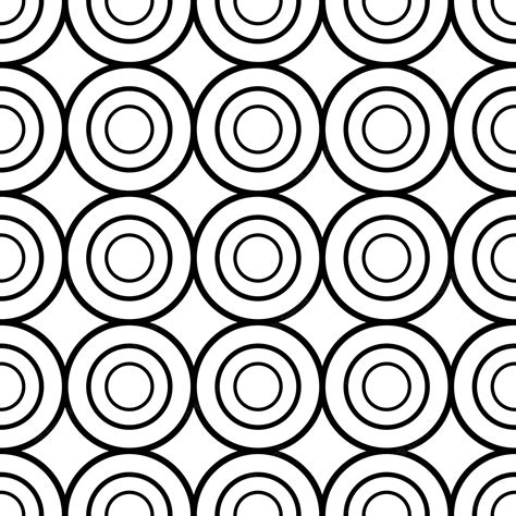 Premium Vector Vector Seamless Cirlce Geometric Pattern Monochrome Repeatable Background