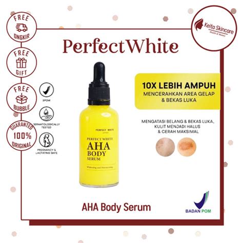 Promo Perfect White Aha Body Serum Ml Mencerahkan Badan Lebih Cepat