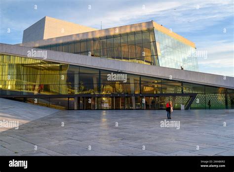 The Modern Oslo Opera House With Main Entrance In Bjorvika Oslo