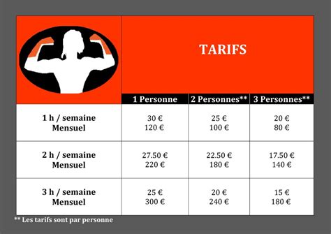 Tarifs Bienvenue