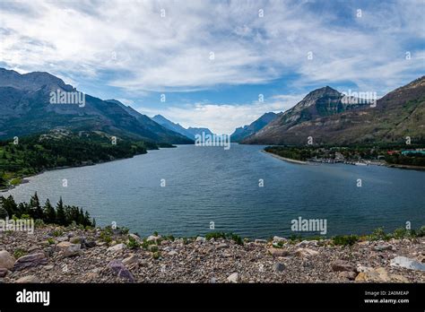 Glacier And Waterton International Peace Park Stock Photo Alamy