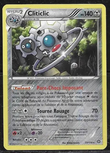 CARTE POKEMON NEUVE Cliticlic 140 Pv Reverse Serie Xy Offensive Vapeur