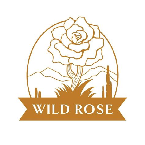 Wild Rose Vector Logo Design Desert Vector Emblem 26718420 Vector Art