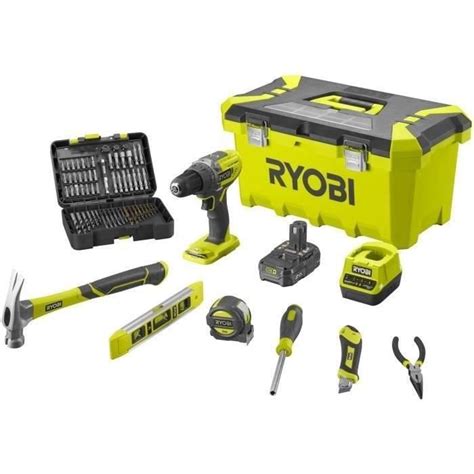 Perceuse visseuse RYOBI ONE R18DD3 avec caisse à outils et