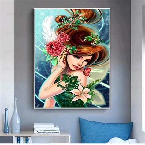 1pc Diy 5d Rhinestone Diamond Painting Flowers Beauty Rhinestone