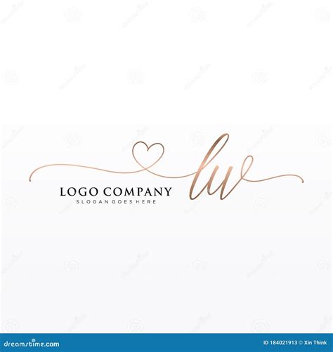 Initial Lw Beauty Monogram And Elegant Logo Design Stock Vector