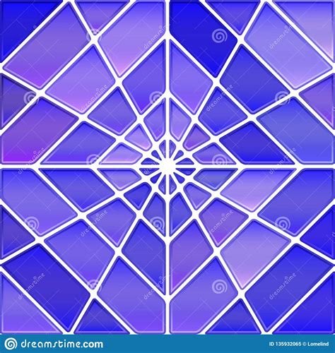 Abstract Vector Stained Glass Mosaic Background Stock Illustration