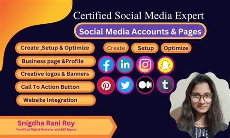 Create Setup And Optimize Social Media Accounts And Page By