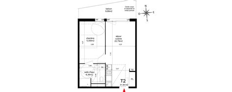 Plan Appartement T2 De 41 94 M² Neuf Résidence « Les Senioriales De