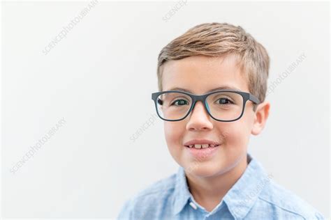 Boy Wearing Glasses Stock Image F Science Photo Library