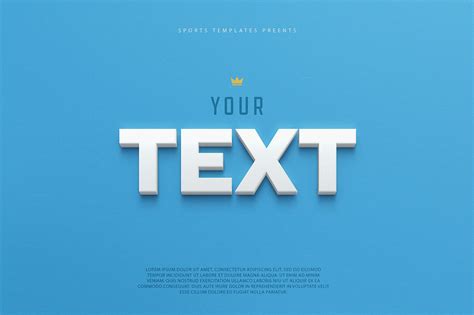 3d Text And Logo Generator Mockup Sports Templates