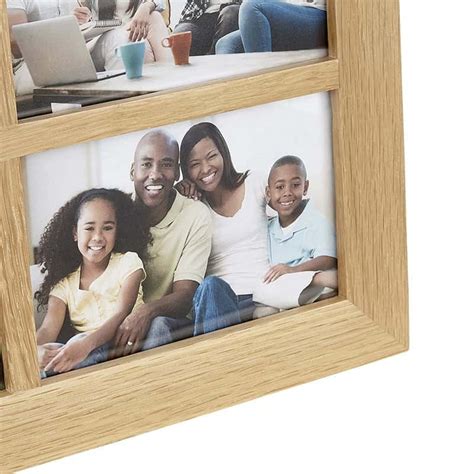 New England Solid Oak 6 Aperture Gallery Style Photo Frame Hampton