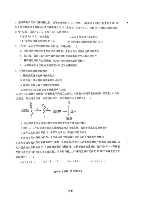 广东省湛江市第二中学2022 2023学年高一下学期7月期末生物试题 教习网试卷下载