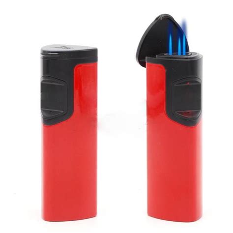 Lubinski Laser Lighter Touch Induction 3 Jet Blue Flame Cigar Lighters Metal Windproof Gas