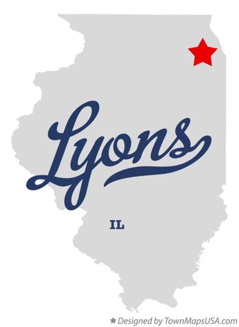 Map of Lyons, IL, Illinois