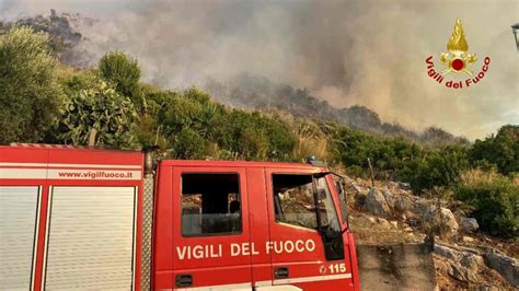 Incendi In Provincia Di Latina Vigili Del Fuoco In Azione Anche Con I