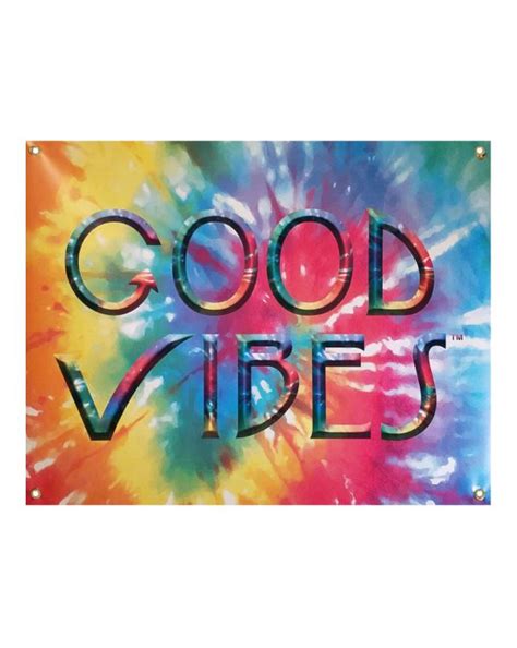 Banner Good Vibes Tie Dye Ggs Global Graphic Solutions