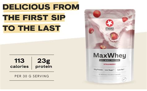 Maxinutrition Maxwhey Whey Protein Powder Strawberry Low Fat