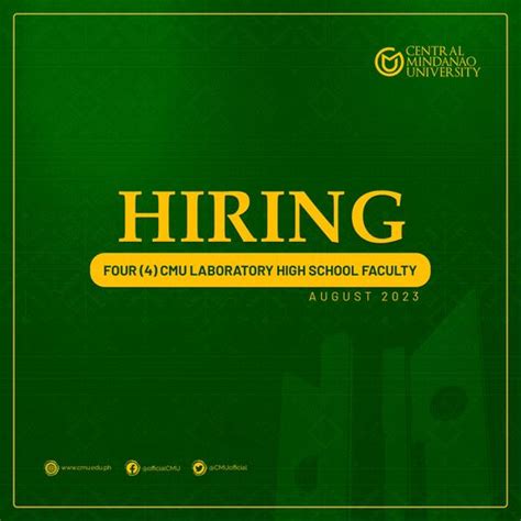 Central Mindanao University Laboratory High School Cmulhs Needs Four