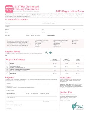 Fillable Online Turnaround 2013 Registration Form Turnaround