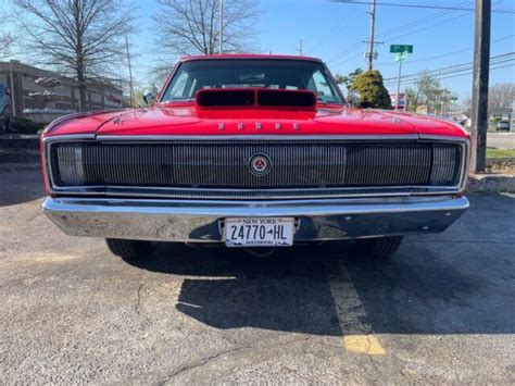 1966 Dodge Charger Coupe Red Rwd Automatic Fastback For Sale