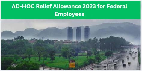 Grant Of Ad Hoc Relief Allowance To Federal Government Employees