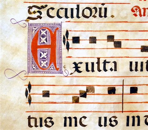 Gregorian Chant C 1525 Elaborate Initials Im 11480 000