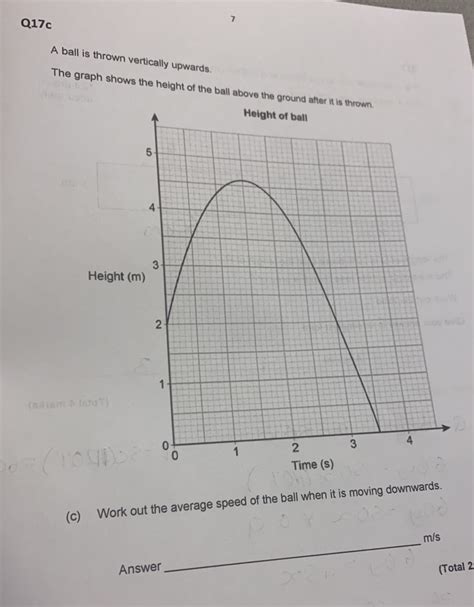 Solved Q C A Ball Is Thrown Vertically Upwards The Graph Shows The