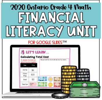 Grade Ontario Math Financial Literacy Unit Digital Lessons And